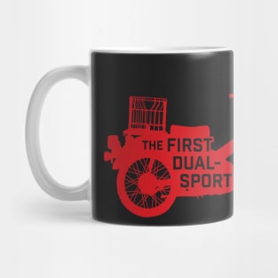 The First Dual-Sport Motorcycle (Red) Mug